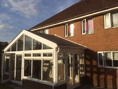 Replacement gable end conservatory roof dorset 1